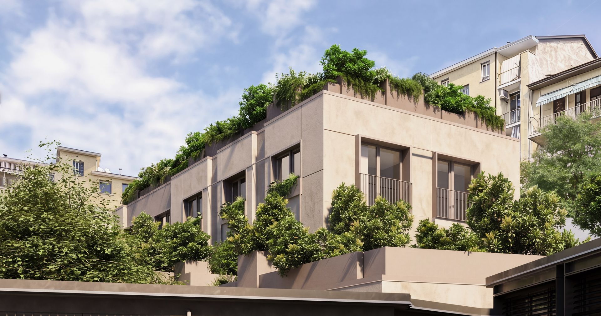 Render esterno del progetto BIT in Via Michelangelo, Torino